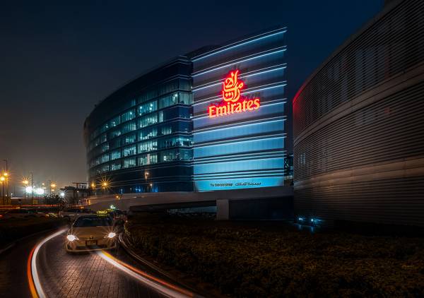 Emirates HQ facade lighting - Dubai