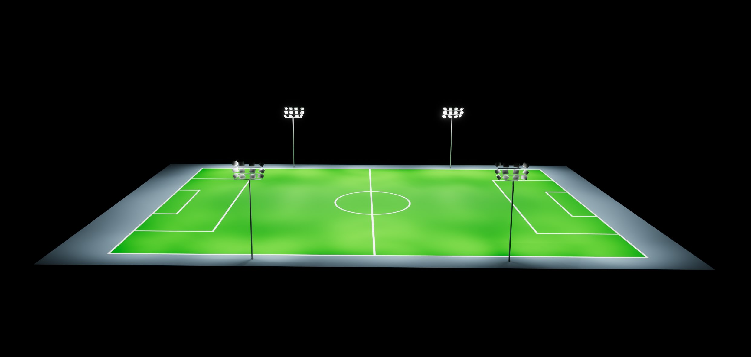 Football Class I 4 poles 15m 3D