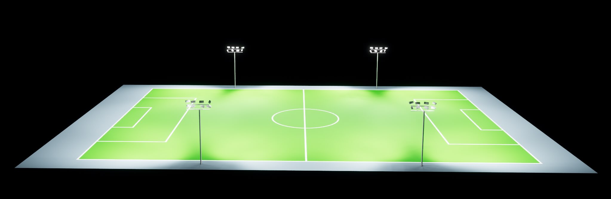 Football Class II 4 poles 12m 3D