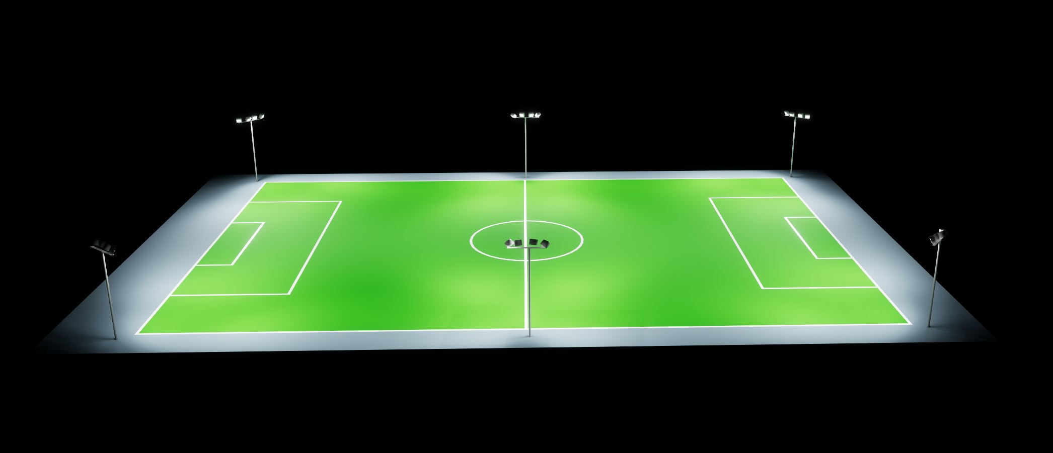 Football Class II 6 poles 12m 3D