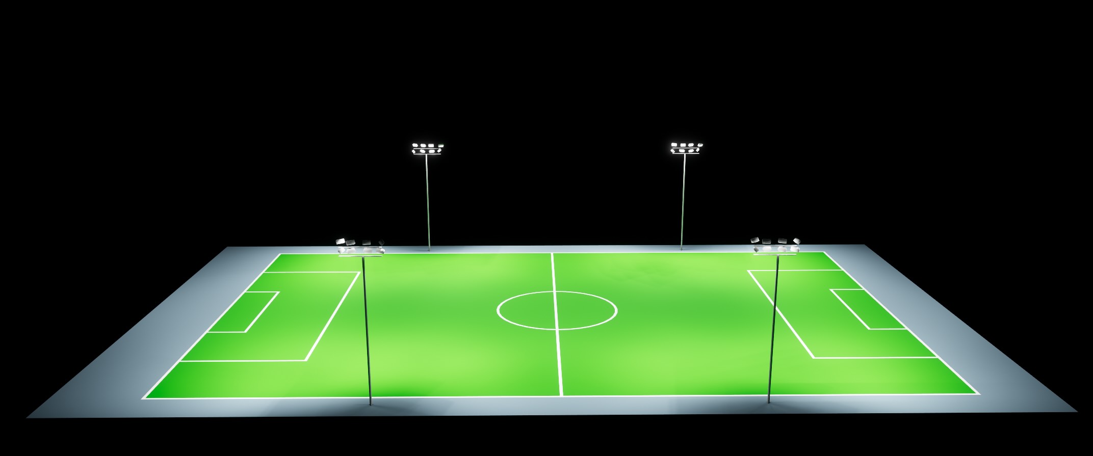 Football Class II 4 poles 18m 3D
