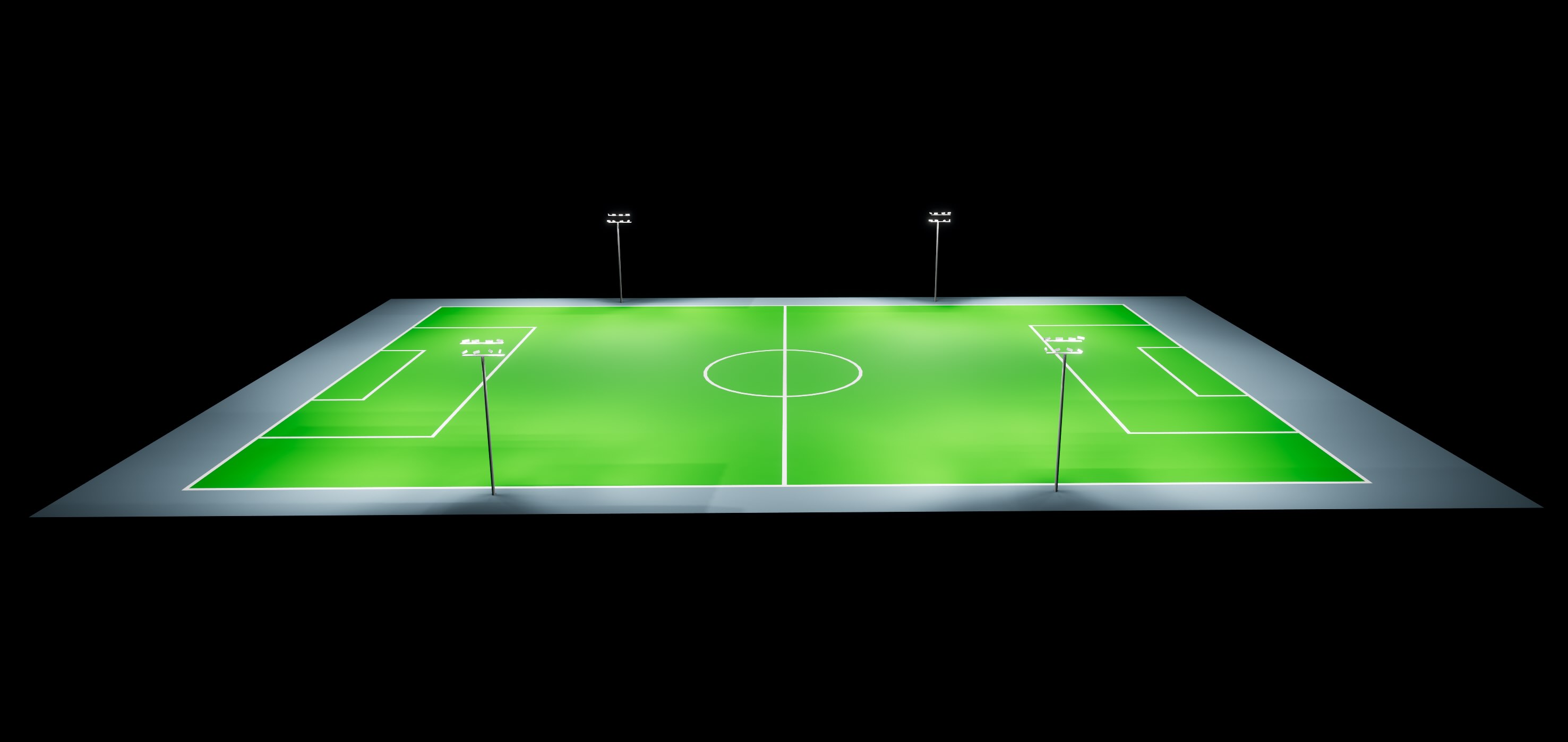 Football Class III 4 poles 12m 3D