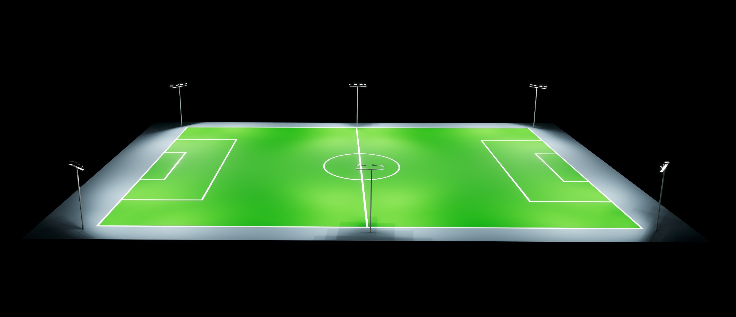 Football Class III 6 poles 12m 3D